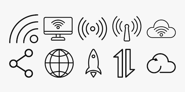 Colección de iconos de Internet
