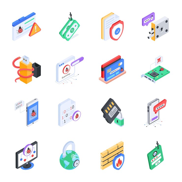 Vector colección de iconos isométricos médicos