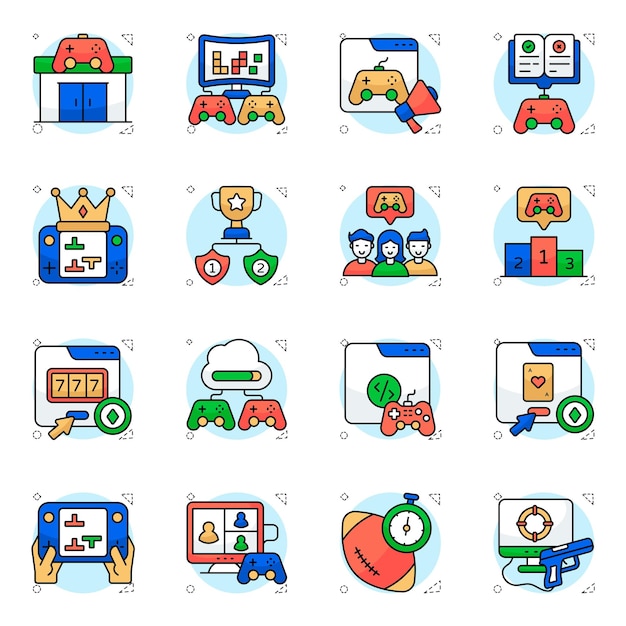 Colección de íconos de juegos