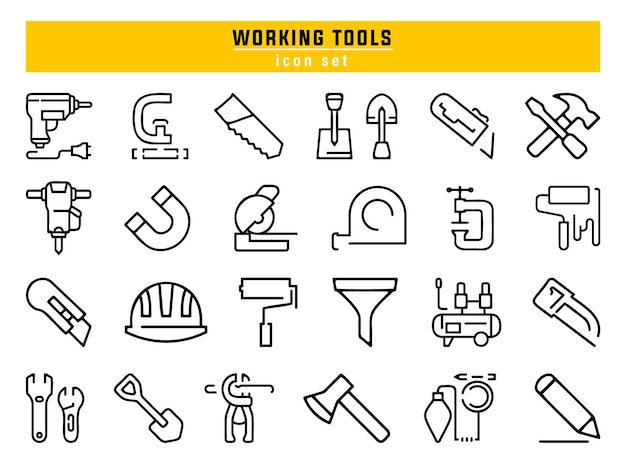 Colección de iconos de línea de personas y trabajo en equipo icono de interfaz de usuario grande establecido en un diseño plano paquete de iconos de contorno fino ilustración vectorial eps10