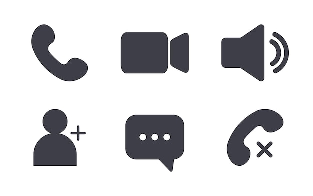 Colección de iconos de llamadas de vídeo