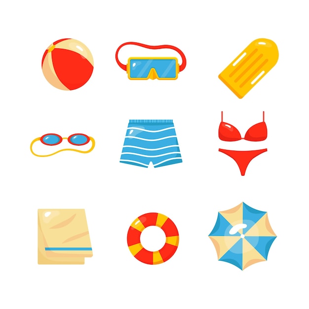 Colección de íconos de natación