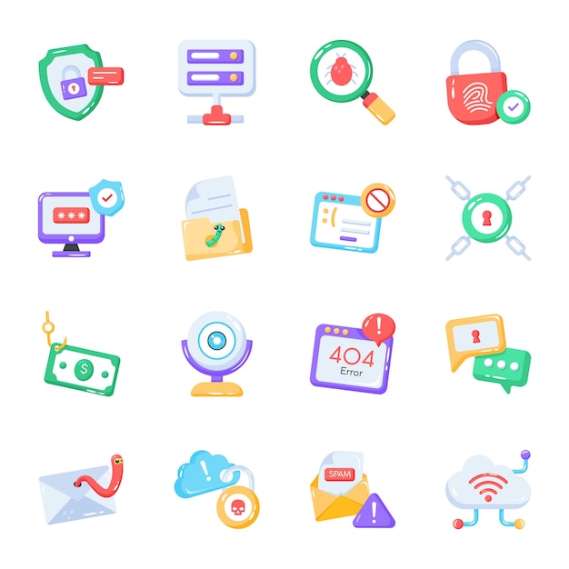 Una colección de iconos para navegadores web y aplicaciones.