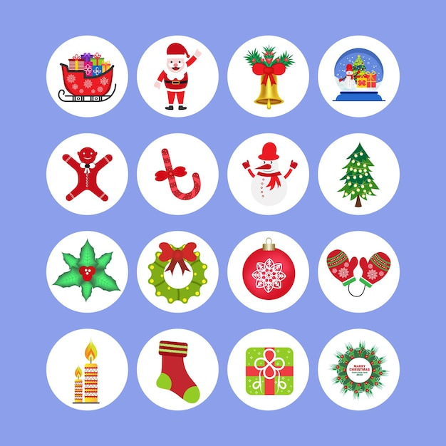 Colección de iconos de Navidad