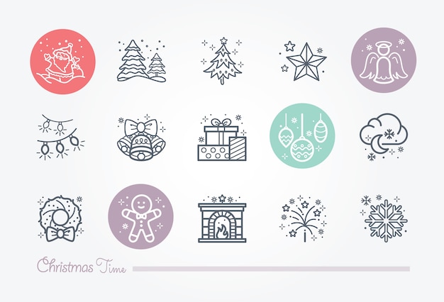 Colección de iconos de Navidad