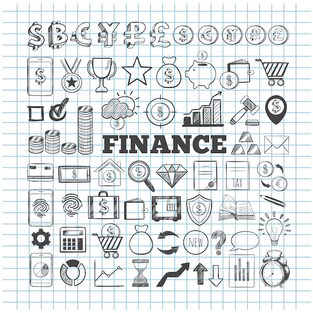 colección de iconos de negocios y finanzas