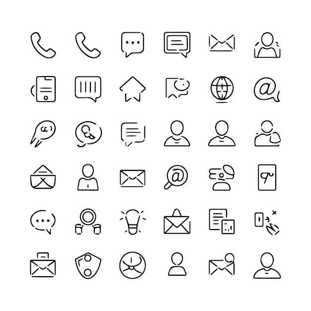 una colección de iconos de negocios, incluido uno que tiene la palabra mundo en él