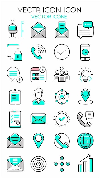 una colección de iconos de negocios incluyendo un reloj un reloj y un reloj