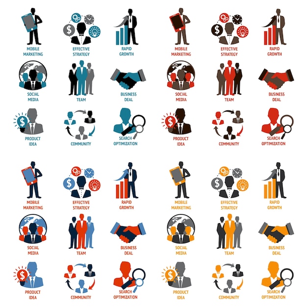 Colección de iconos de negocios