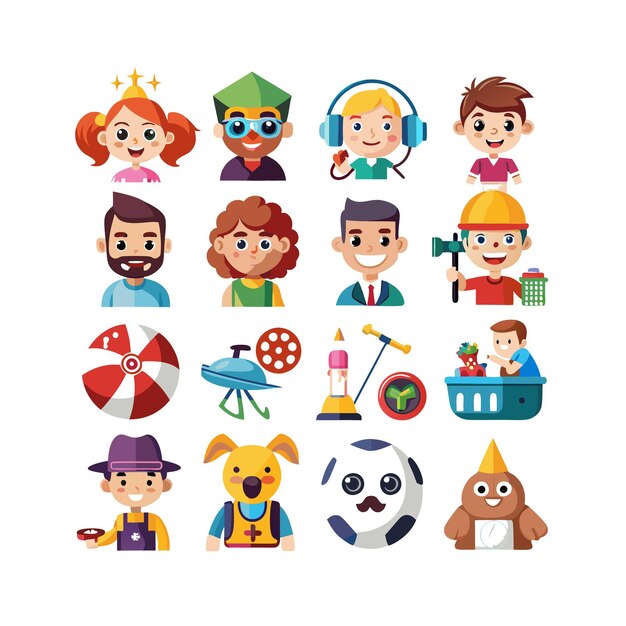 Colección de iconos de pasatiempos e intereses para documentos, sitios web y aplicaciones móviles