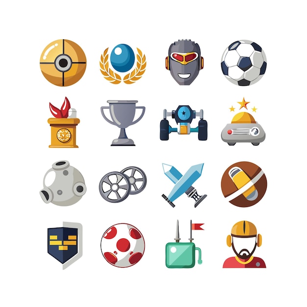 Colección de iconos de pasatiempos e intereses para documentos, sitios web y aplicaciones móviles
