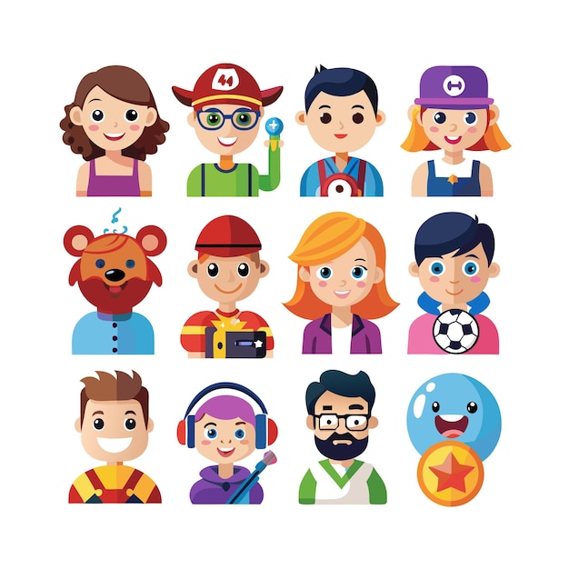 Colección de iconos de pasatiempos e intereses para documentos, sitios web y aplicaciones móviles