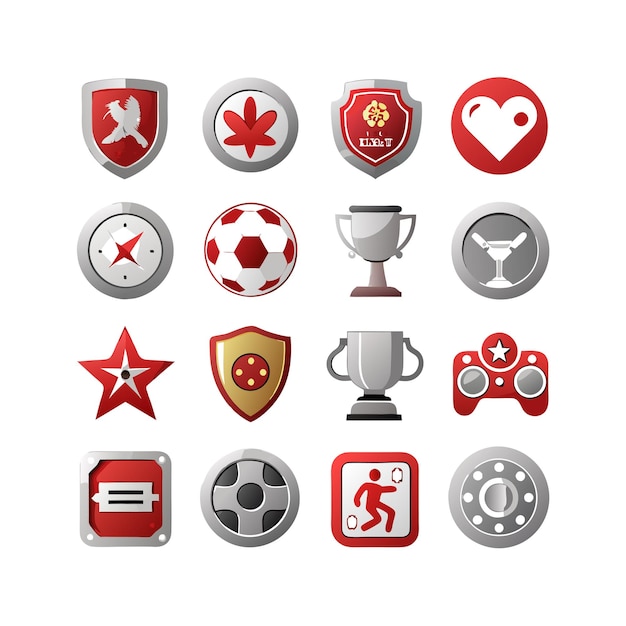 Colección de iconos de pasatiempos e intereses para documentos, sitios web y aplicaciones móviles