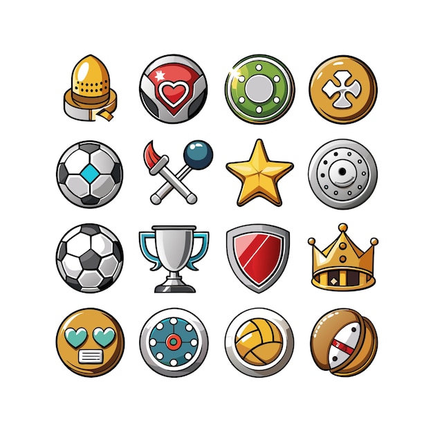 Colección de iconos de pasatiempos e intereses para documentos, sitios web y aplicaciones móviles