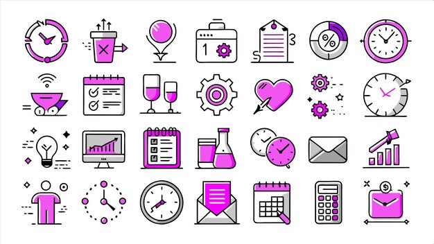 una colección de iconos que incluye una calculadora una calculadora y una calculadora
