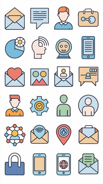 una colección de iconos que incluye uno de los iconos con el otro con el otro en la derecha