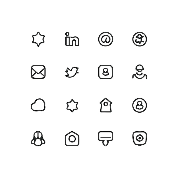 una colección de iconos que incluye una página web y una página web