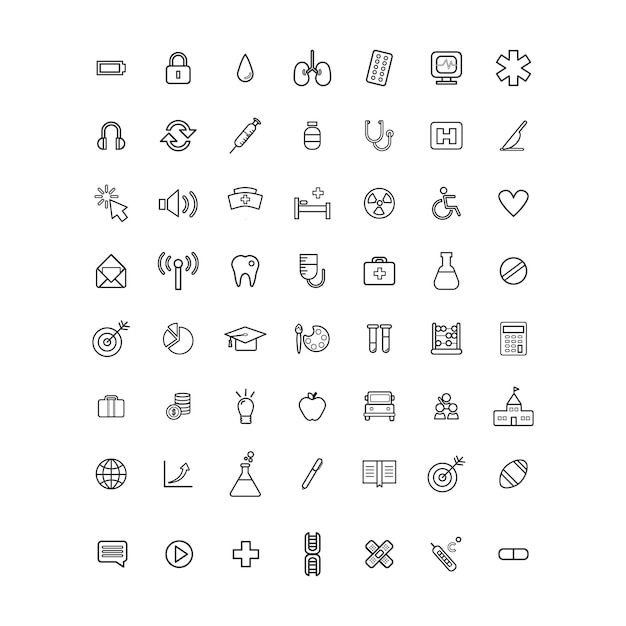 una colección de iconos que incluyen una cruz y una cruz