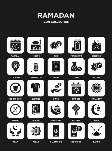 Colección de iconos del Ramadán