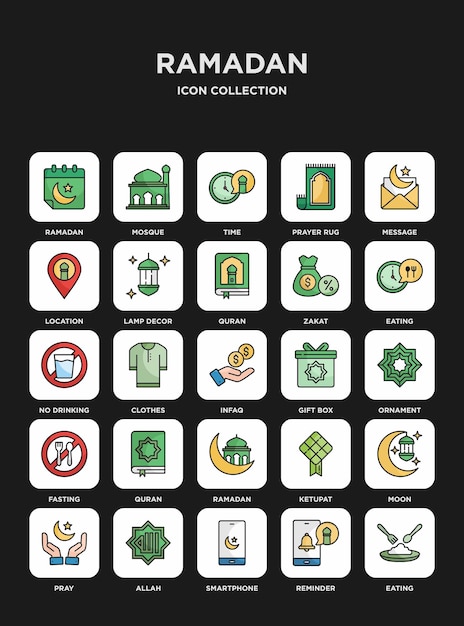 Colección de iconos del Ramadán