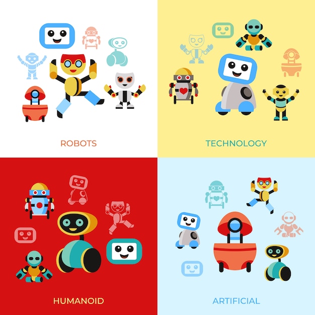 Colección de iconos de robots de compañía