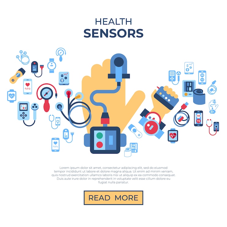 Vector colección de iconos de sensores de salud