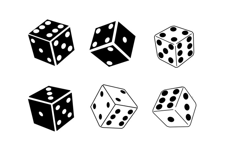Vector colección de iconos de silueta en blanco y negro de vector dice