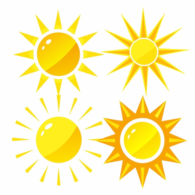 Colección de íconos de sol y luna vibrantes Gráficos vectoriales gratuitos