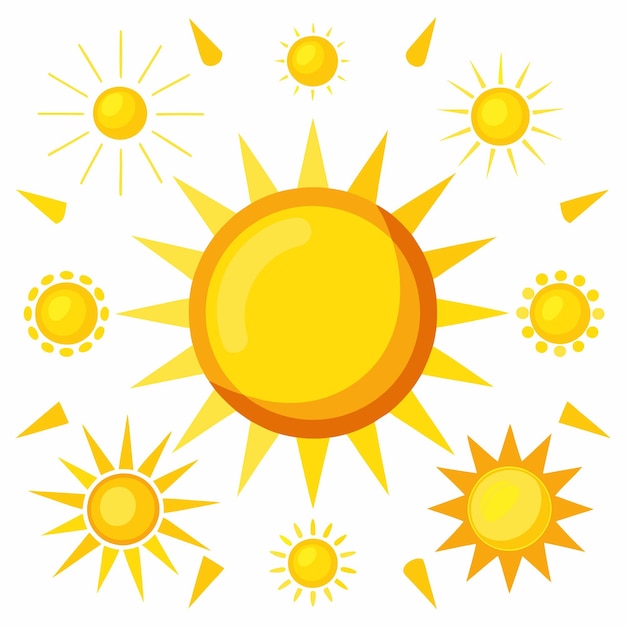 Colección de íconos de sol y luna vibrantes Gráficos vectoriales gratuitos