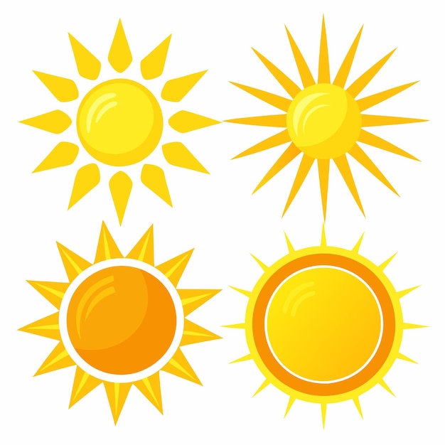 Colección de íconos de sol y luna vibrantes Gráficos vectoriales gratuitos