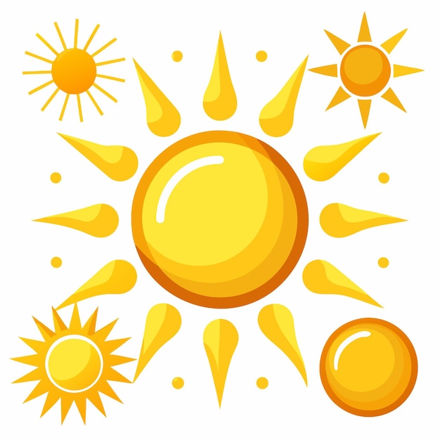 Colección de íconos de sol y luna vibrantes Gráficos vectoriales gratuitos