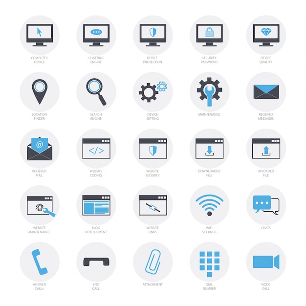 Colección de iconos de tecnología