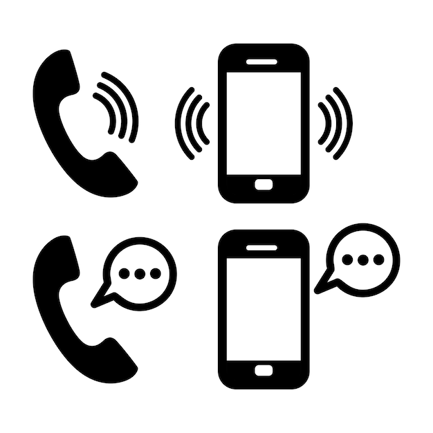 Colección de iconos de teléfono Señal de llamada