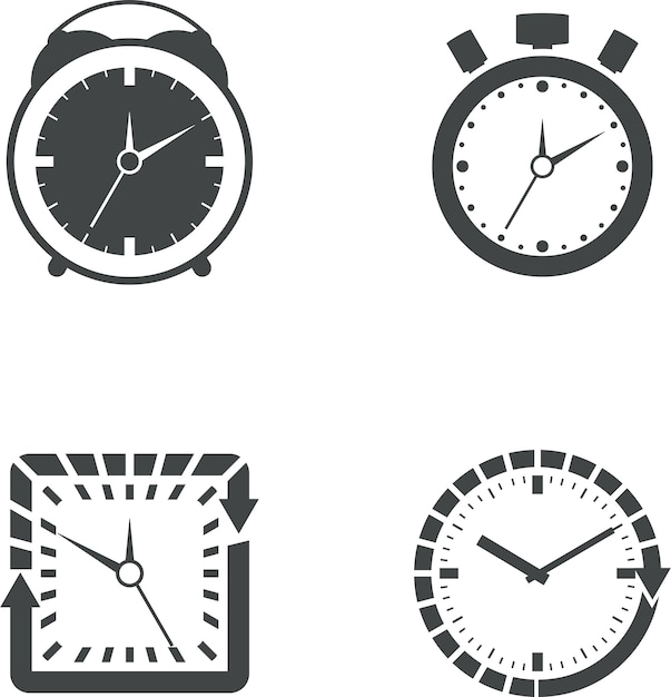 Colección de iconos de tiempo