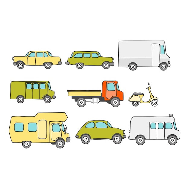 Vector colección de iconos de transporte