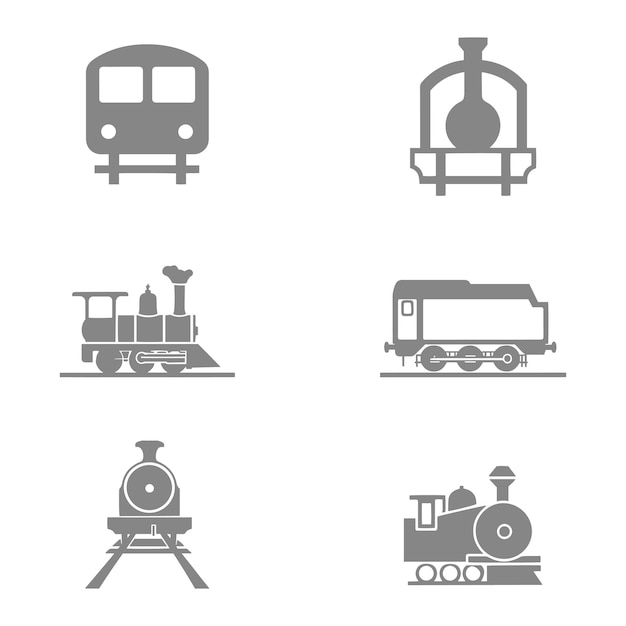Colección de íconos de trenes