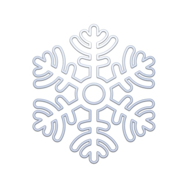 Colección de iconos de variación de copos de nieve Cristal de hielo Símbolo del invierno Ilustración vectorial