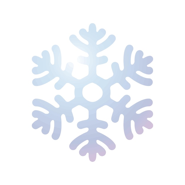 Colección de iconos de variación de copos de nieve Cristal de hielo Símbolo del invierno Ilustración vectorial