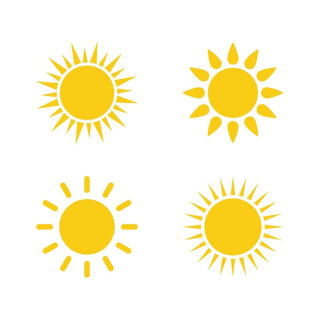 Colección de iconos de vector de sol