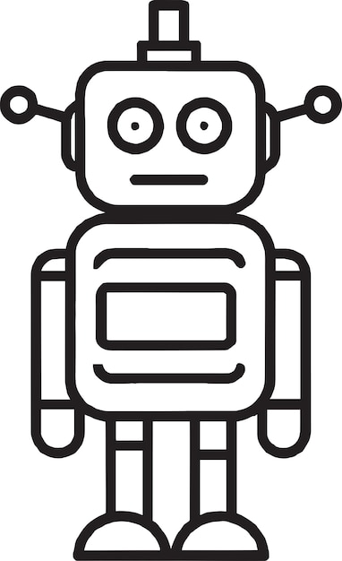 Colección de iconos de vectores de chef robot