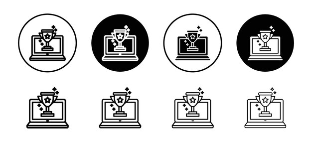 Colección de iconos vectoriales ganadores de la competencia Colección de iconas de la competencia ganadores del contorno plano