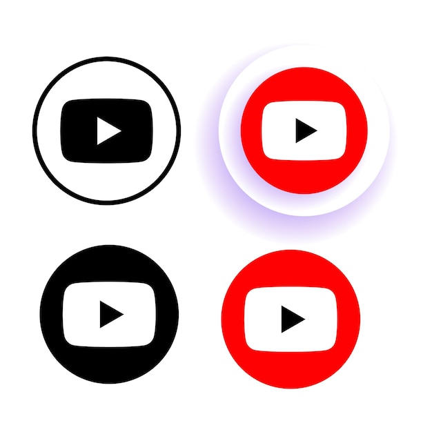 colección de iconos de youtube