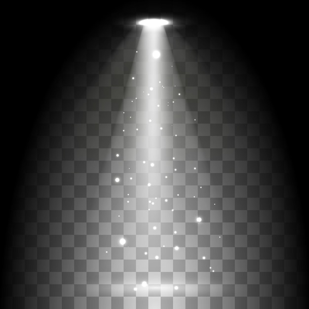 Colección de iluminación de escena efectos transparentes Iluminación brillante con focos