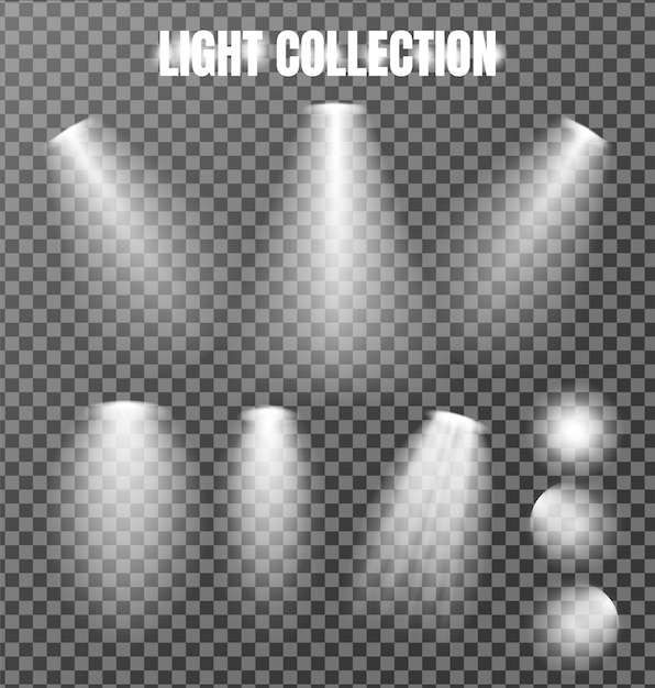 Colección de iluminación en transparente