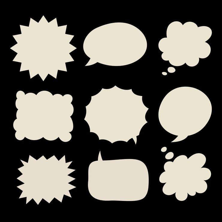 Colección de ilustración de diseño plano de burbujas de habla