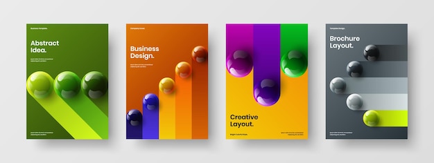 Colección de ilustración de diseño de vector de identidad corporativa premium