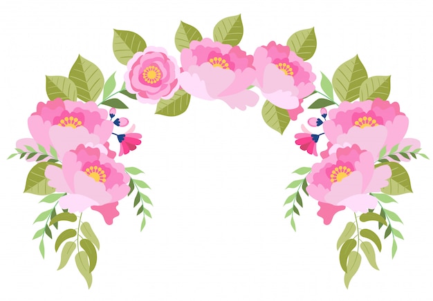 Vector colección de ilustración floral acuarela