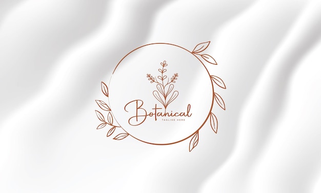 Vector colección de ilustración de logotipo botánico floral dibujado a mano vectorial para belleza orgánica natural