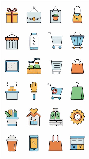 una colección de ilustraciones para los compradores y tiendas