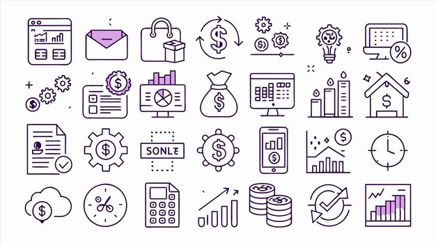 una colección de ilustraciones de diferentes símbolos incluyendo uno que dice algunos